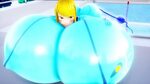 Samus in Zero suit - water filling breast expansion ｜ 俺 の 3D